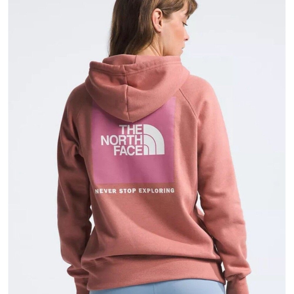 The North Face  Logo Woman's M Hoodie Sweatshirts Mahogany Pink New